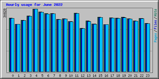 Hourly usage for June 2022